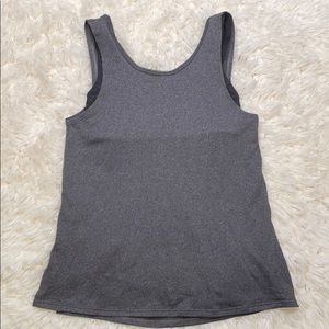 Ivivva Girls Gray Tank Top built in bra Sz 6